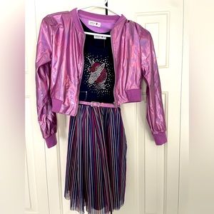 NWT beautees girls size 10 2piece dress set.